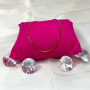 14K YELLOW GOLD shiny box chain bracelet REAL GOLD VINTAGE